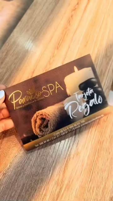 Tarjeta de regalo de Paraíso Spa